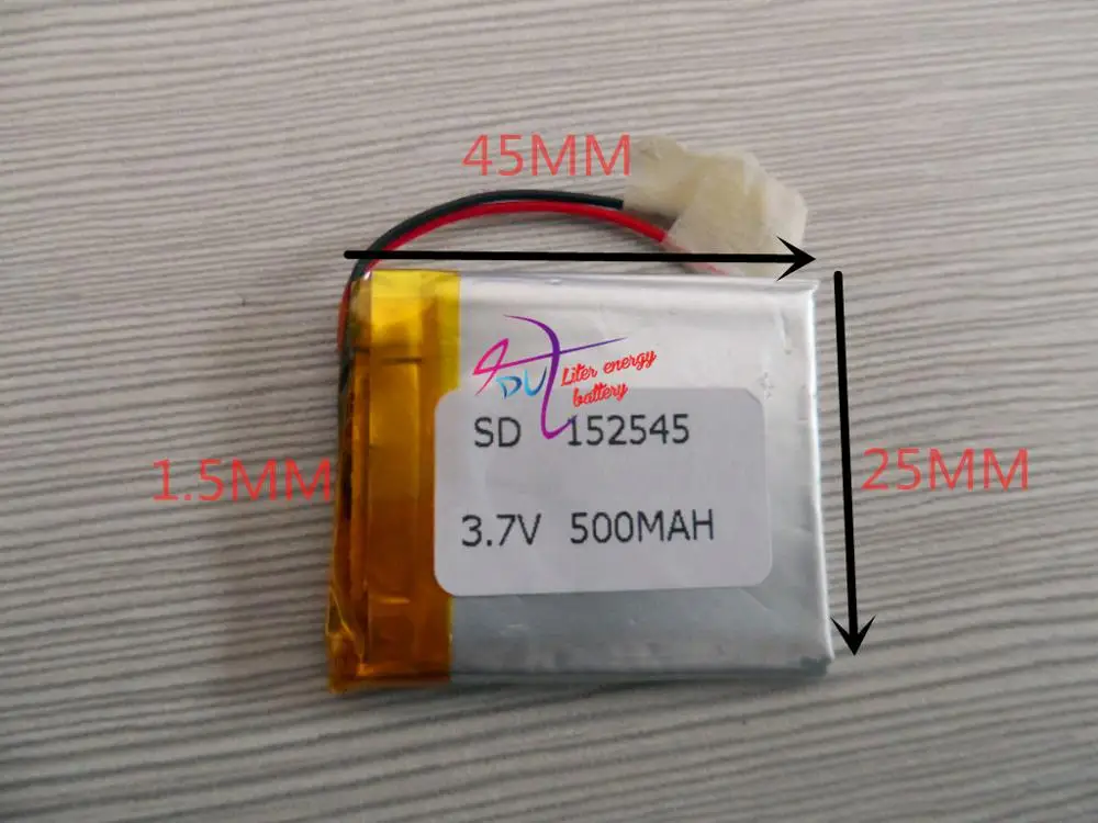 3 7 V 500MAH MP3 MP4 Аккумулятор для планшета 152545 звуковая карта Bluetooth гарнитура |