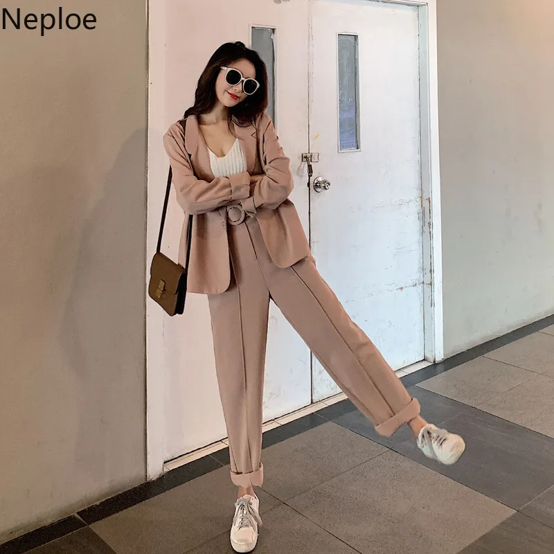 Neploe 2piece Set Women Summer 2019 Solid One Button Pockets Balzer+zipper Fly Sashes Long Pants Fashion Suits 43444
Neploe 2piece Set Women Summer 2019 Solid One Button Pockets Balzer+zipper Fly Sashes Long Pants Fashion Suits 43444