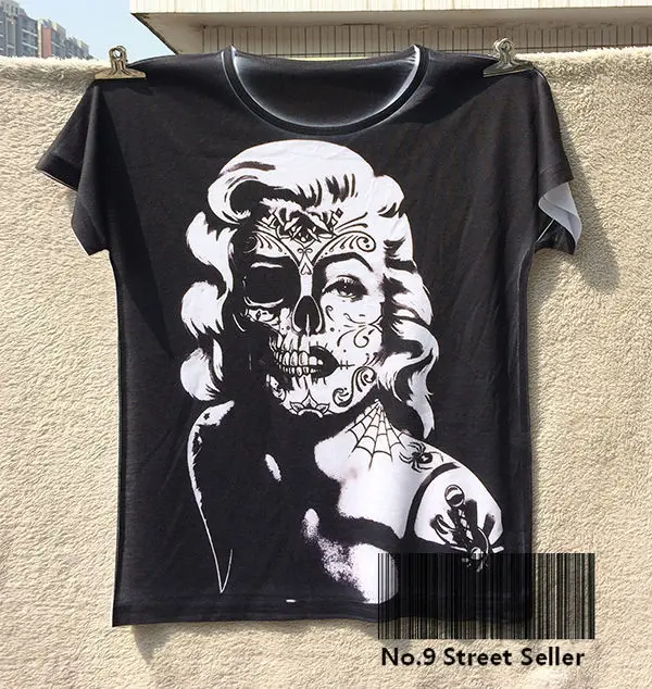 Track Ship+New Fresh Hot T-shirt Top Tee Vintage Retro Rock Roll Punk Black Monroe Skeleton 0335
Track Ship+New Fresh Hot T-shirt Top Tee Vintage Retro Rock Roll Punk Black Monroe Skeleton 0335