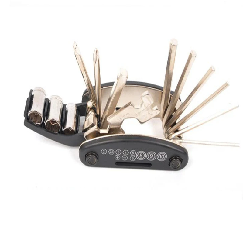 16 in 1 Multifunction Bicycle Repair Tools Kit Hex Spoke Cycling Screwdriver Tool MTB Cycling Bike Repair Tool
16 in 1 Multifunction Bicycle Repair Tools Kit Hex Spoke Cycling Screwdriver Tool MTB Cycling Bike Repair Tool