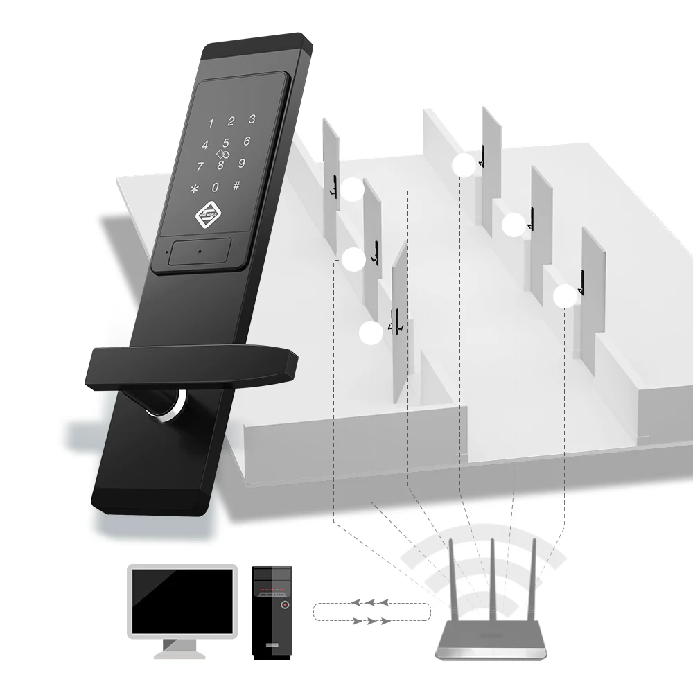 PINEWORLD безопасность электронный дверной замок приложение WIFI смарт сенсорный