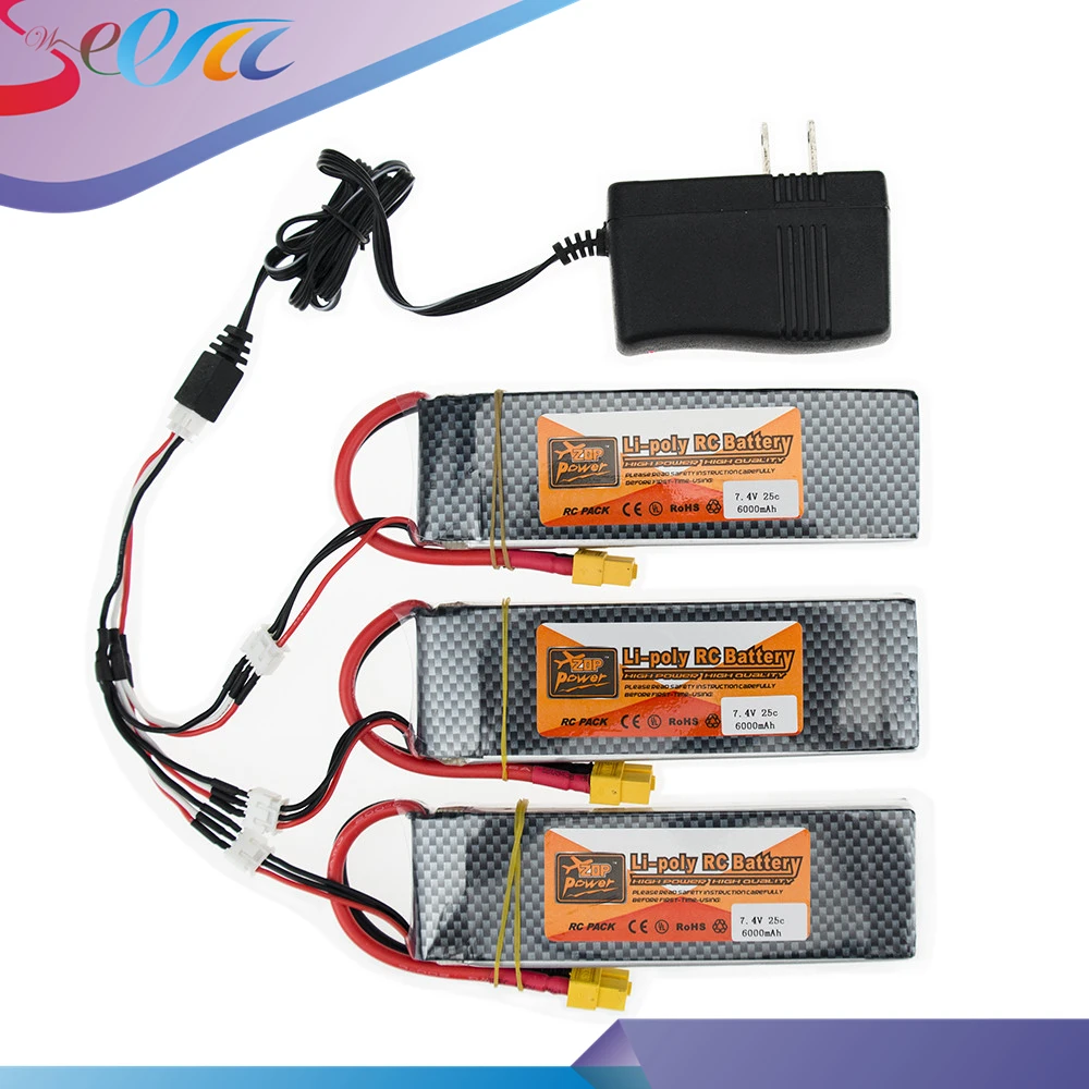 2S lipo battery 7.4v 6000mAh 30C XT60 T For rc helicopter rc car boat quadcopter Li-Polymer battey 3pcs with charger set
2S lipo battery 7.4v 6000mAh 30C XT60 T For rc helicopter rc car boat quadcopter Li-Polymer battey 3pcs with charger set