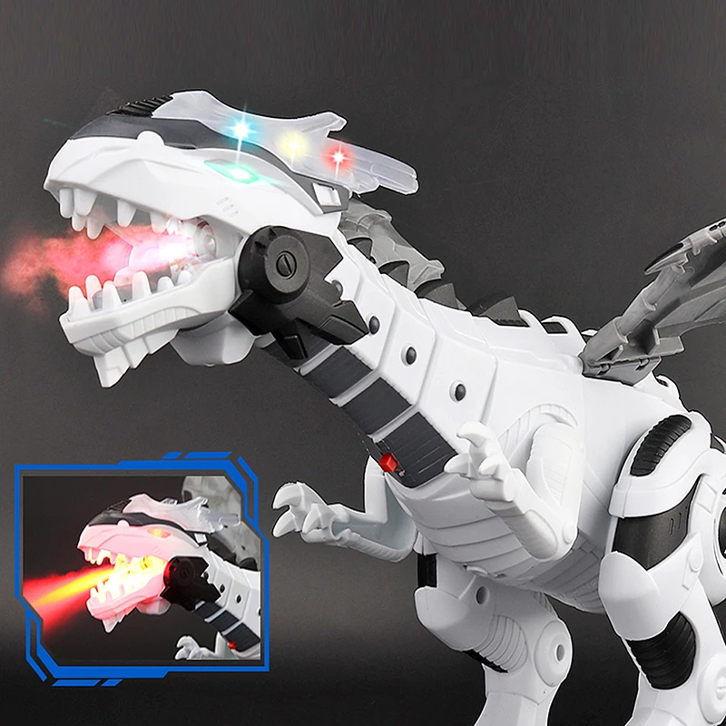 Large Spray Mechanical Dinosaurs With Wing Cartoon Electronic Walking Animal Model Dinosaurio juguete Robot Pterosaurs Kids Toys