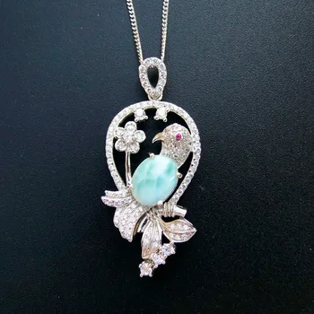 Parrot Bird Flower Friendship Love Pendant Woman 925 Real Sterling Silver Jewelry, Natural Dominican Larimar Stone Charm Pendant
Parrot Bird Flower Friendship Love Pendant Woman 925 Real Sterling Silver Jewelry, Natural Dominican Larimar Stone Charm Pendant