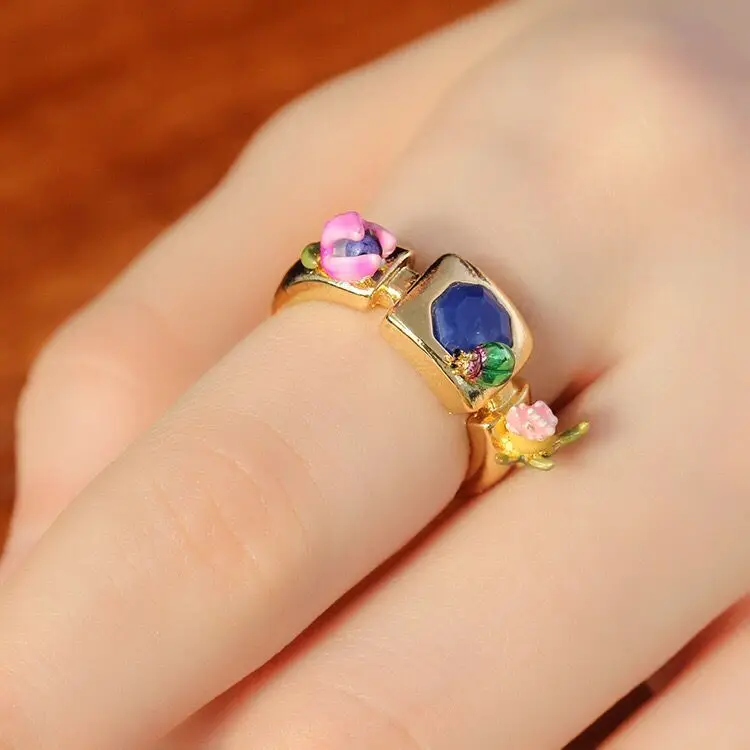 2018 Amybaby Designer Luxury Enamel Glaze Monet Garden Flower Womens Ring For Party
2018 Amybaby Designer Luxury Enamel Glaze Monet Garden Flower Womens Ring For Party