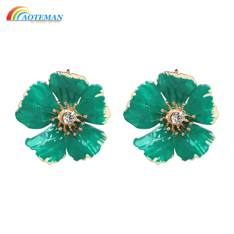 AOTEMAN 5 colors Enamel Flower Metal big statement earrings Ethnic colorful Crystal Stud earrings Trendy Jewelry for women
AOTEMAN 5 colors Enamel Flower Metal big statement earrings Ethnic colorful Crystal Stud earrings Trendy Jewelry for women