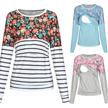 New Autumn Maternity Tops Women Pregnant Nusring Long Sleeve Tops Splicing Striped Blouse Enfermera Trendy Tops For Pregnant
New Autumn Maternity Tops Women Pregnant Nusring Long Sleeve Tops Splicing Striped Blouse Enfermera Trendy Tops For Pregnant