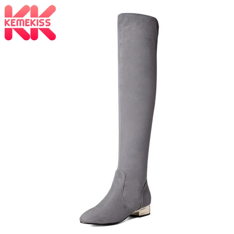 KemeKiss Size 32-43 Women Flats Boots Round Toe Winter Woman Shoes Fashion Warm Stretch Boots Office Ladies Over The Knee Boots
KemeKiss Size 32-43 Women Flats Boots Round Toe Winter Woman Shoes Fashion Warm Stretch Boots Office Ladies Over The Knee Boots
