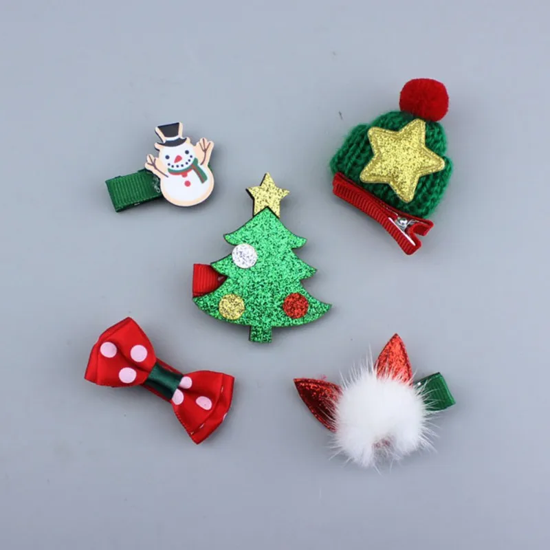 New Design Cute Hair Clips Christmas Hair Pin Cute Crown Snowman