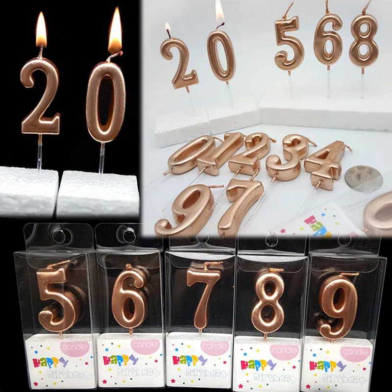 Happy Birthday Cake Topper Rose Gold Number Candles Birthday Cake Decoration for Princess Candy Bar Baby Shower Party
Happy Birthday Cake Topper Rose Gold Number Candles Birthday Cake Decoration for Princess Candy Bar Baby Shower Party