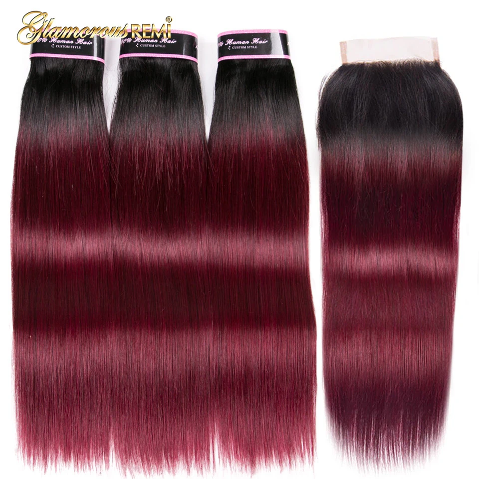 Brazilian Straight Hair Weave Bundles Remy Human Hair Ombre 1B/#99J/Burgundy Red wine Hair 3+1 Bundles With Clossure 8-26 Inch
Brazilian Straight Hair Weave Bundles Remy Human Hair Ombre 1B/#99J/Burgundy Red wine Hair 3+1 Bundles With Clossure 8-26 Inch