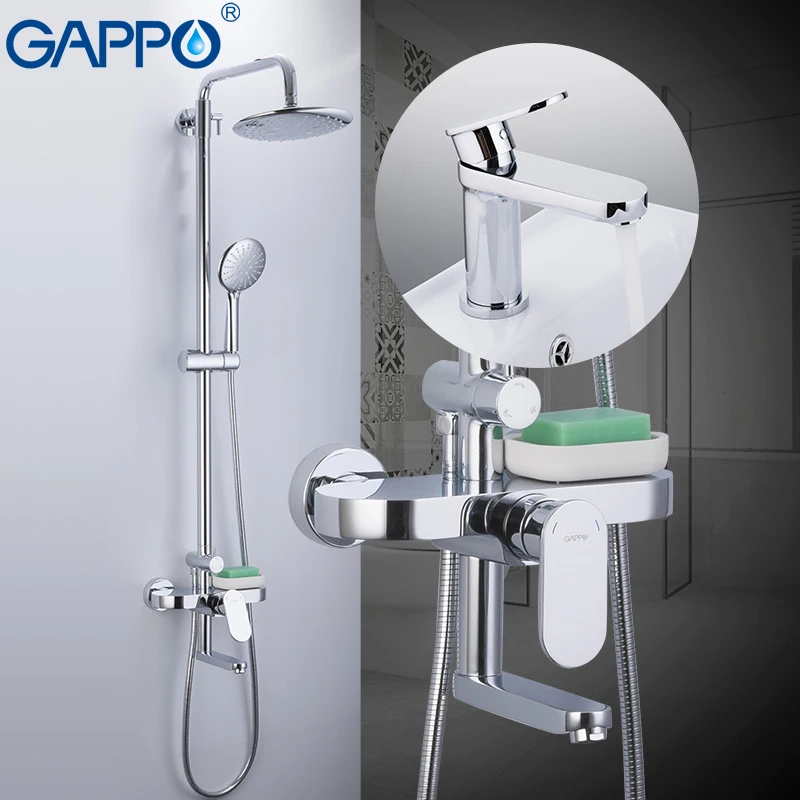 

GAPPO Bathtub Faucets brass water tap chrome bathroom bath faucet mixer shower faucet with basin tap waterfall bathtub faucet