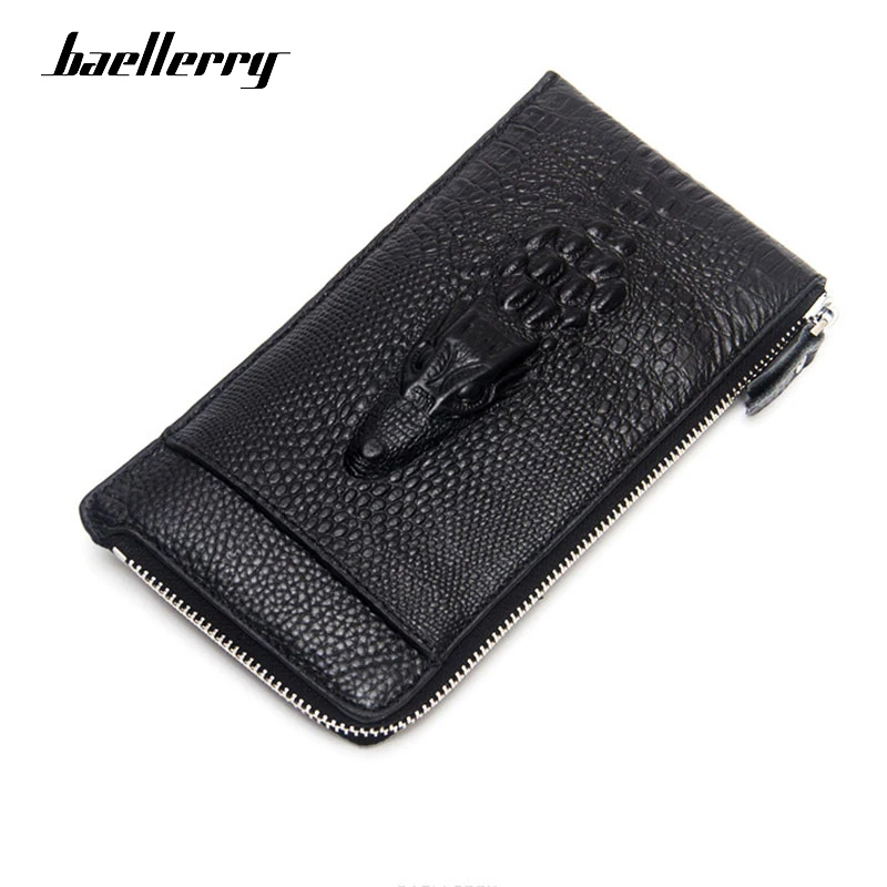 Baellerry Men Wallet Long Genuine Leather 3D Embossing Alligator Purses Cow Leather Male Zipper Card Holder Cell Phone Pocket
Baellerry Men Wallet Long Genuine Leather 3D Embossing Alligator Purses Cow Leather Male Zipper Card Holder Cell Phone Pocket