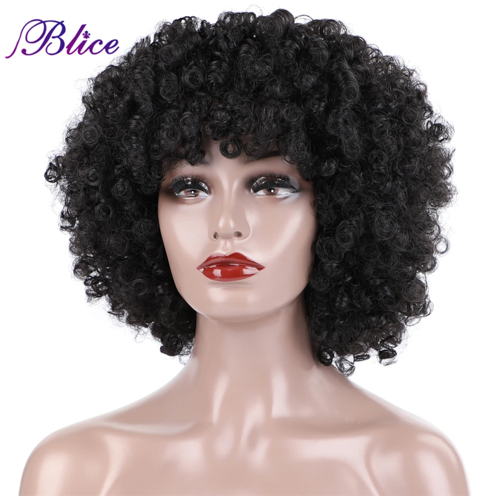 Blice Synthetic Afro Kinky Curly Short Wig Kanekalon Heat Resistant Wigs 180g/Piece Average Size For Women
Blice Synthetic Afro Kinky Curly Short Wig Kanekalon Heat Resistant Wigs 180g/Piece Average Size For Women