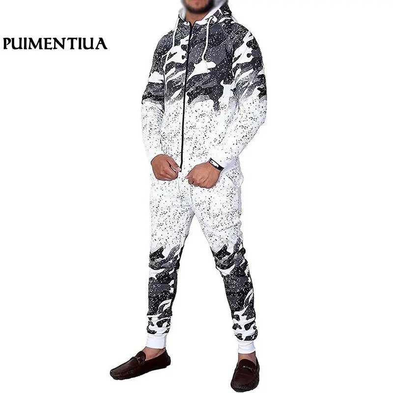 Puimentiua Autumn Winter Camouflage Men Suits Men's Casual Tracksuit Patchwork Two Pieces Set with Zipper chandal hombre
Puimentiua Autumn Winter Camouflage Men Suits Men's Casual Tracksuit Patchwork Two Pieces Set with Zipper chandal hombre
