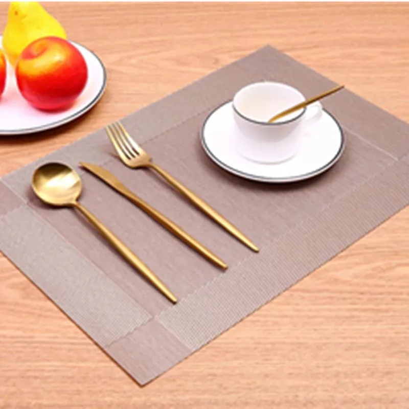PVC Fashion Placemat Dining Table Mat Disc Pads Bowl Pad Coasters Waterproof Table Cloth Pad Non-slip Pad Tableware
PVC Fashion Placemat Dining Table Mat Disc Pads Bowl Pad Coasters Waterproof Table Cloth Pad Non-slip Pad Tableware