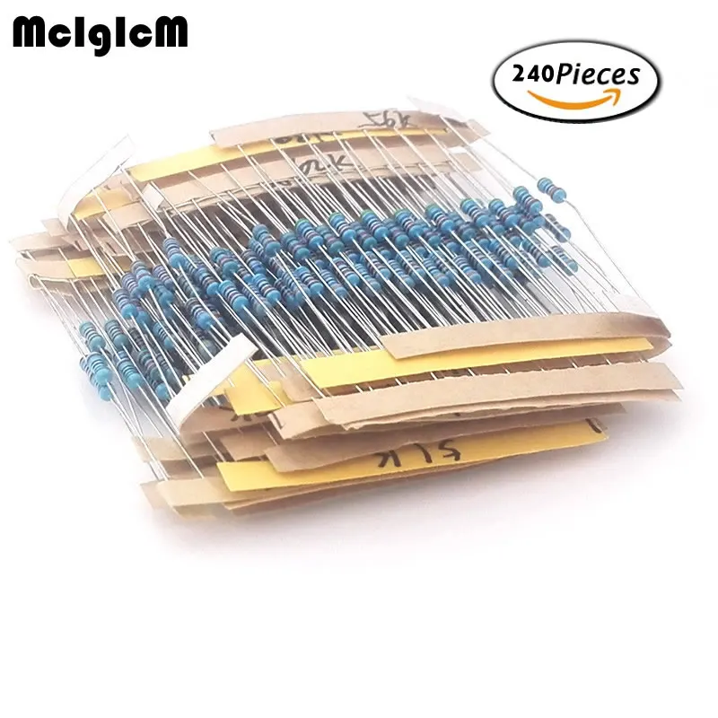 80011 Free Shipping 240 Pcs 1/4W 1% 24 Kinds Each Value Metal Film Resistor Assortment Kit Set pack
80011 Free Shipping 240 Pcs 1/4W 1% 24 Kinds Each Value Metal Film Resistor Assortment Kit Set pack