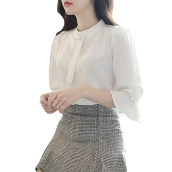 2018 Fashion Puff Flare Sleeve Blouses for Office Ladies Women Summer Chiffon Shirts
2018 Fashion Puff Flare Sleeve Blouses for Office Ladies Women Summer Chiffon Shirts