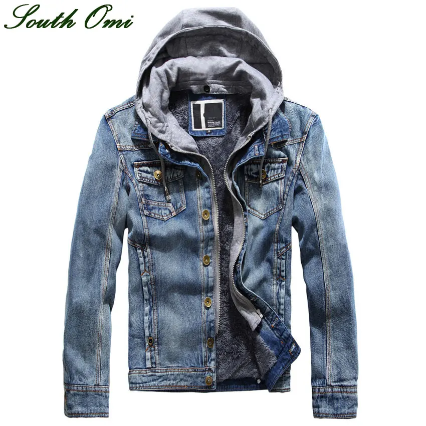 Hooded Denim Jacket Men winter suit jackets and coats for men thick Velvet Casual Jeans Menswear winter jacket men Denim Jacket
Hooded Denim Jacket Men winter suit jackets and coats for men thick Velvet Casual Jeans Menswear winter jacket men Denim Jacket