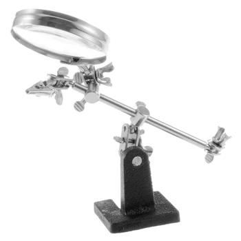 Easy-carrying Helping Hand Tool Magnifier with 5X Magnifying Glass 360 Degree Rotating Adjustable Locking Arms For Glass Loupe
Easy-carrying Helping Hand Tool Magnifier with 5X Magnifying Glass 360 Degree Rotating Adjustable Locking Arms For Glass Loupe