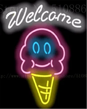 17*14" Ice Cream Cone Face with Welcome NEON SIGN REAL GLASS BEER BAR PUB LIGHT SIGNS display Restaurant Shop Advertising Lights
17*14" Ice Cream Cone Face with Welcome NEON SIGN REAL GLASS BEER BAR PUB LIGHT SIGNS display Restaurant Shop Advertising Lights