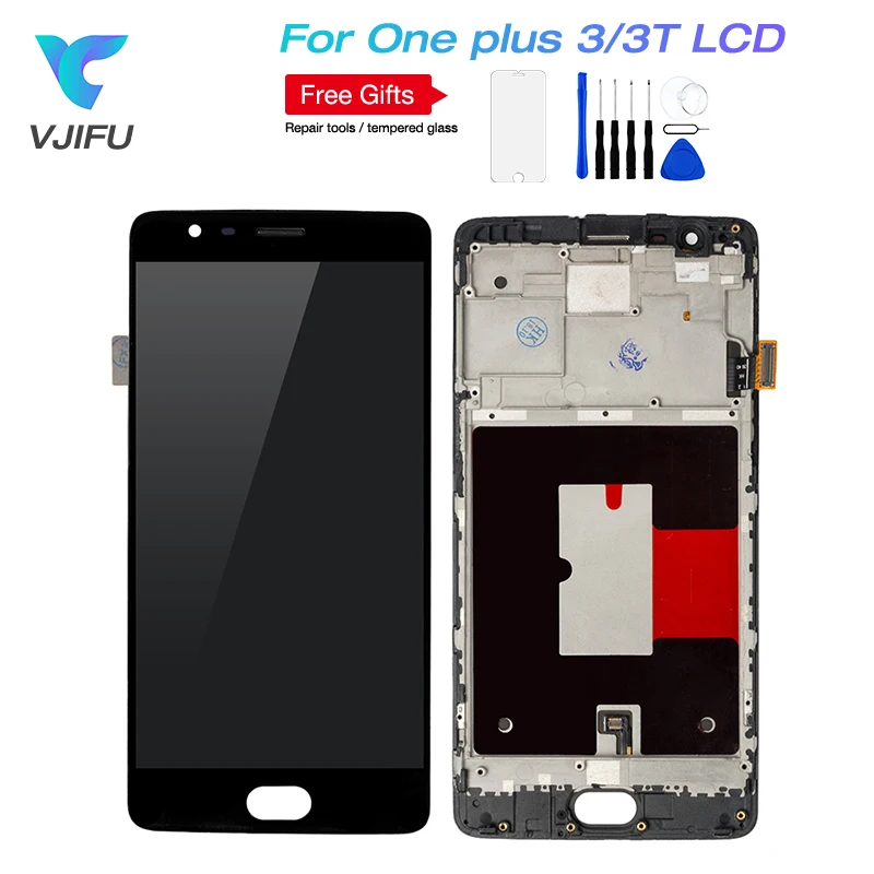 Oneplus 3T LCD Display Touch Screen A3010 FHD 5.5" Digitizer Assembly Replacement Accessory For One plus 3 Three A3010 A3000
Oneplus 3T LCD Display Touch Screen A3010 FHD 5.5" Digitizer Assembly Replacement Accessory For One plus 3 Three A3010 A3000