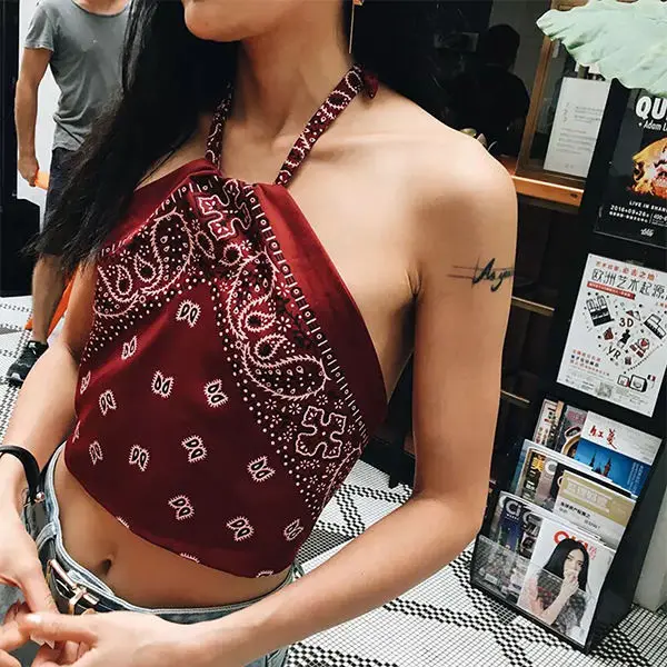 Sleeveless Crop Tops Costume Hanging Neck Fashion Summer Women Casual Corp Tank Tops Vest
Sleeveless Crop Tops Costume Hanging Neck Fashion Summer Women Casual Corp Tank Tops Vest