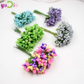 Pearl Artificial Flowers Stamen / Wedding Favor Box Decor 144pcs/lot Beads Flower Diy Handmade Flowers Wedding Supplies Flower