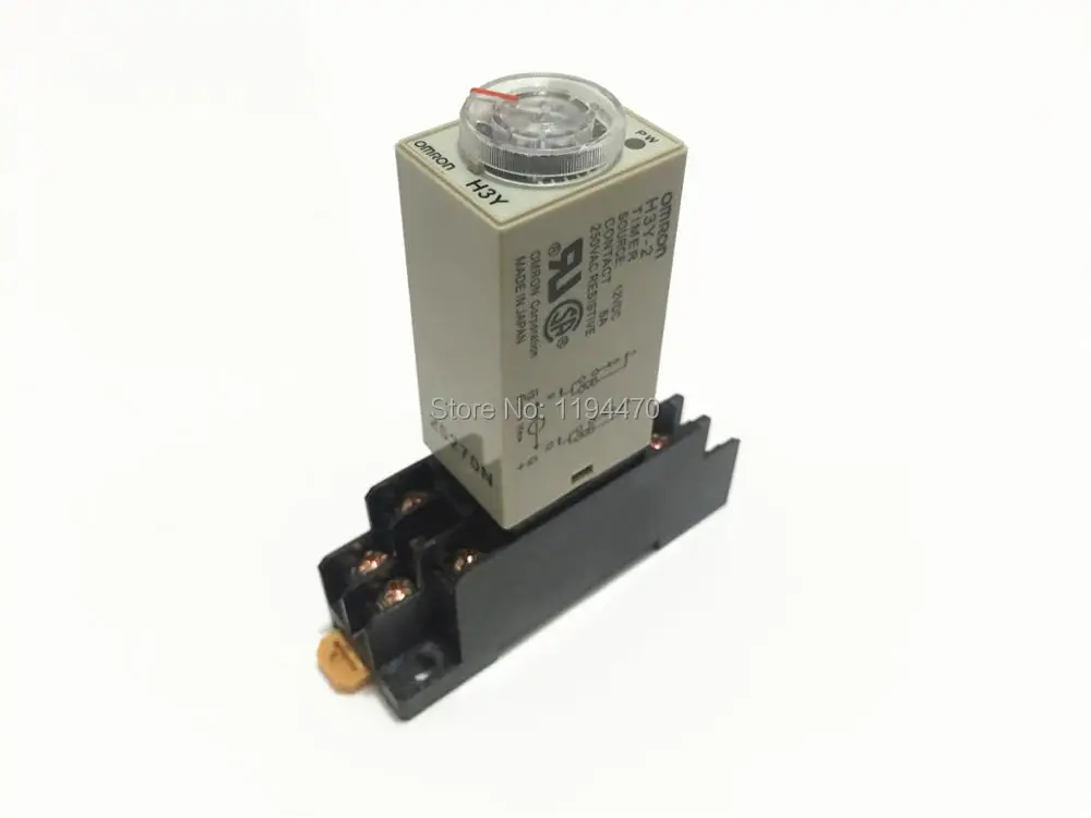 

10 sets/Lot H3Y-2 AC 110V 5S Power On Delay Timer Time Relay 110VAC 5sec 0-5 second DPDT 8 Pins With PYF08A Socket Base