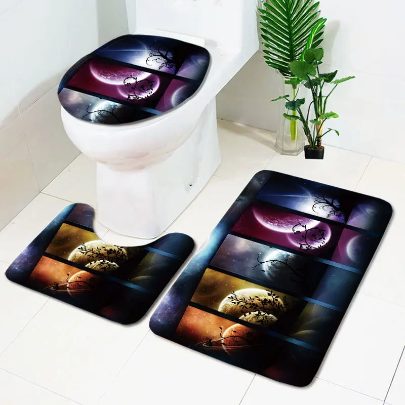 3 Pcs Classical Universe Bathroom Door Mat Non-Slip Toilet Lid Decorative Cover Bath Mat Set Starry Sky Pattern Creative Decor
3 Pcs Classical Universe Bathroom Door Mat Non-Slip Toilet Lid Decorative Cover Bath Mat Set Starry Sky Pattern Creative Decor