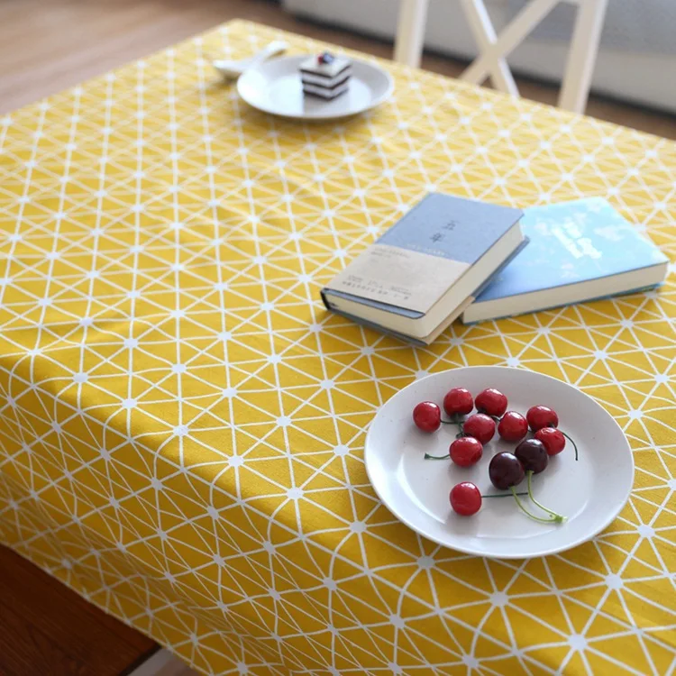 Japanese style yellow fabric cotton cloth for table Square Plaid tablecloth customized size table covers
Japanese style yellow fabric cotton cloth for table Square Plaid tablecloth customized size table covers