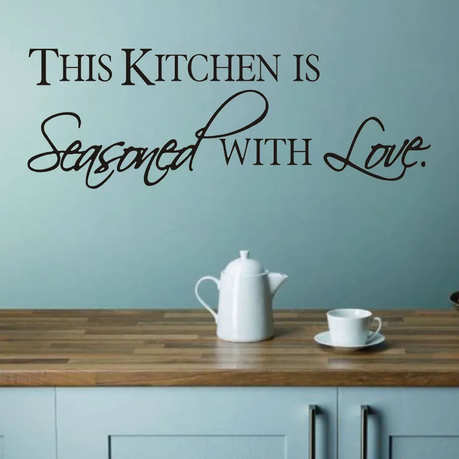 The Kitchen Seasoned With Love Wall Sticker For Kitchen Vinyl Waterproof Wallpaper Adesivos Decal Dinner Room Home Decoration
The Kitchen Seasoned With Love Wall Sticker For Kitchen Vinyl Waterproof Wallpaper Adesivos Decal Dinner Room Home Decoration