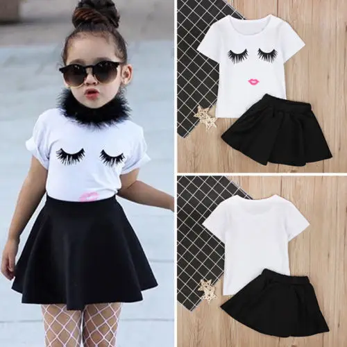Toddler Kids Girls Shy Face Print T Shirt Tutu Skirts 2PCS Summer Girls Outfits Clothes Set
Toddler Kids Girls Shy Face Print T Shirt Tutu Skirts 2PCS Summer Girls Outfits Clothes Set