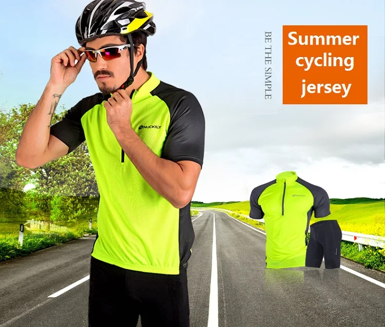 cyling jersey and gel pad shorts NJ601NS355 (1)