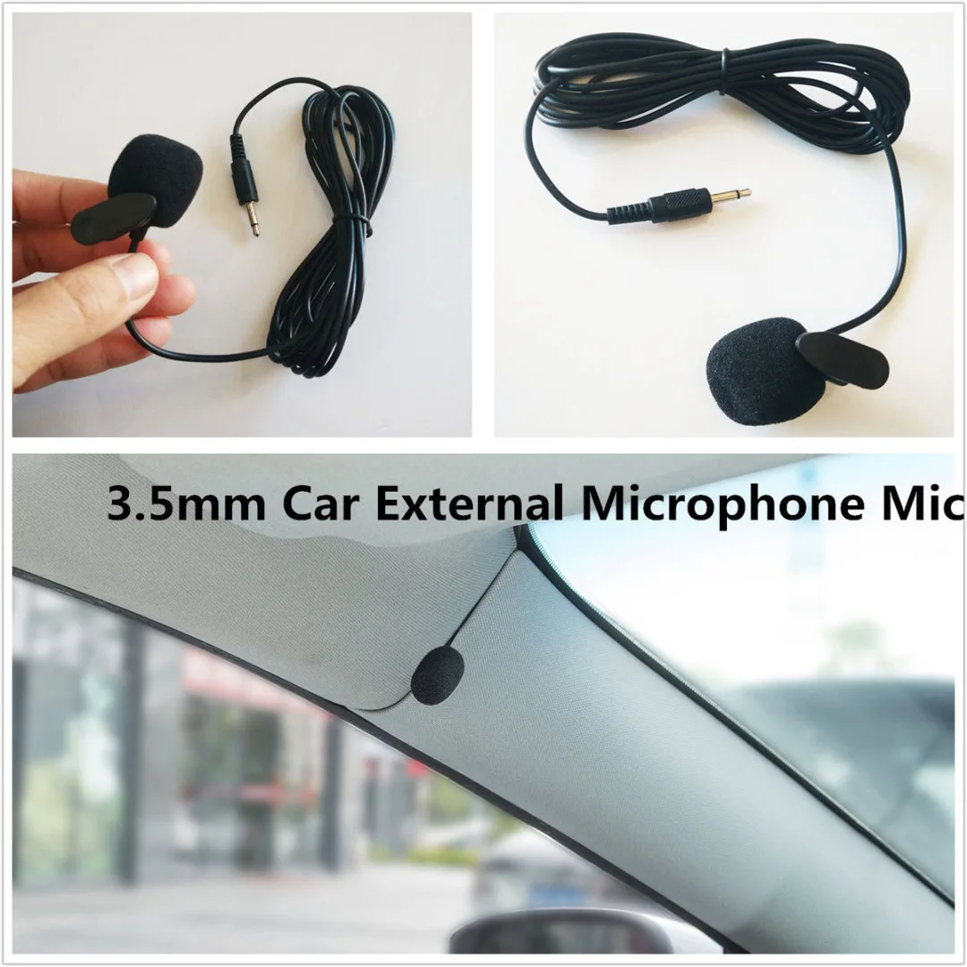 Mayitr 3.5mm Car Clip External Mic 3.5 Clip On Car GPS DVD Player Microphone For Bluetooth Stereo GPS DVD MP5 Radio
