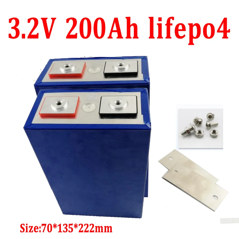 4pcs lithium batetry 3.2V 200AH Lifepo4 3C 600A deep cycle For 12V 48V 400Ah subwoofer RV inverter Solar nergy storage vehicle
4pcs lithium batetry 3.2V 200AH Lifepo4 3C 600A deep cycle For 12V 48V 400Ah subwoofer RV inverter Solar nergy storage vehicle