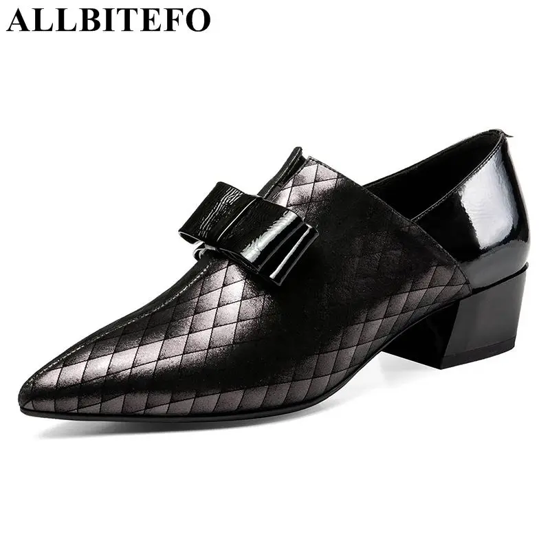 ALLBITEFO natural genuine leather high heel shoes women heels mixed color high quality pointed toe square heels shoes girls
ALLBITEFO natural genuine leather high heel shoes women heels mixed color high quality pointed toe square heels shoes girls