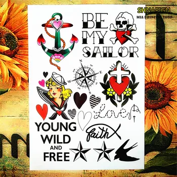 SHNAPIGN Cartoon skull anchor Temporary Tattoo Body Art, 12*20cm Flash Tattoo Stickers, Waterproof Fake Tatoo Henna Wall Sticker
SHNAPIGN Cartoon skull anchor Temporary Tattoo Body Art, 12*20cm Flash Tattoo Stickers, Waterproof Fake Tatoo Henna Wall Sticker
