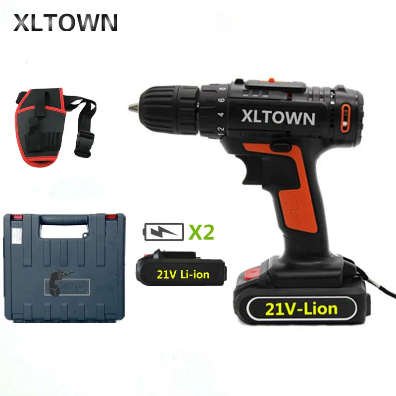 XLTOWN 21v Cordless Drill with 2 battery Multifunction Rechargeable lithium battery Mini Electric Screwdriver Household Tools
XLTOWN 21v Cordless Drill with 2 battery Multifunction Rechargeable lithium battery Mini Electric Screwdriver Household Tools