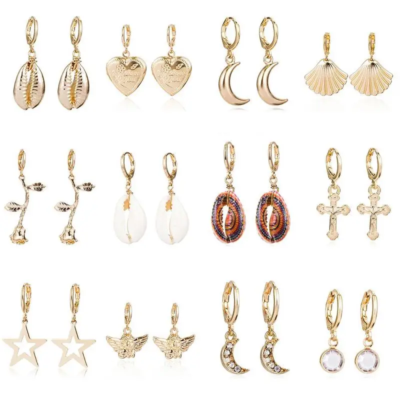 Simple Shell Embossed Starfish Pendant Ear Clips Female Jewelry Personality Temperament Print Rose Shell Drop Earrings Women
Simple Shell Embossed Starfish Pendant Ear Clips Female Jewelry Personality Temperament Print Rose Shell Drop Earrings Women
