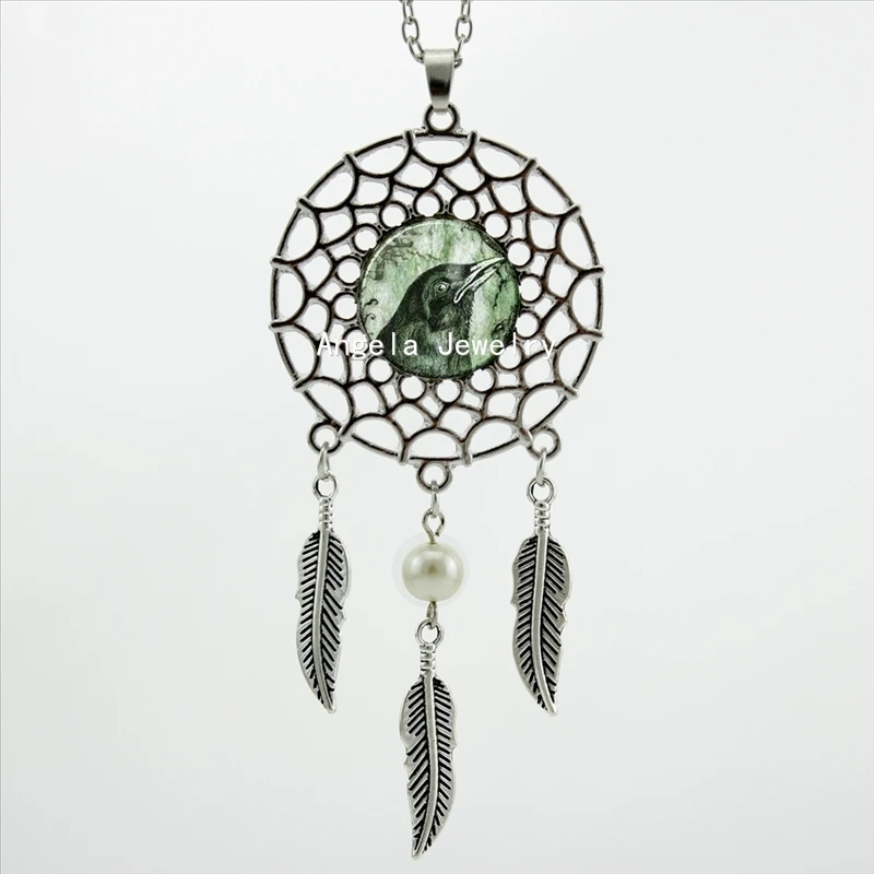 2017 Trendy Style Black Crow Necklace Gothic Halloween Raven Jewelry Dream Catcher Feather Necklace DC-00561
2017 Trendy Style Black Crow Necklace Gothic Halloween Raven Jewelry Dream Catcher Feather Necklace DC-00561