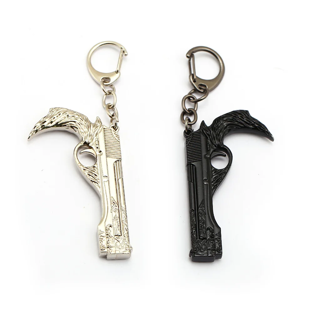 Game Devil May Cry Keychain Demon Dante Sword Metal Double Guns Ebony&Ivory Nero Black White Sword Pendant Key Holder llaveros
Game Devil May Cry Keychain Demon Dante Sword Metal Double Guns Ebony&Ivory Nero Black White Sword Pendant Key Holder llaveros