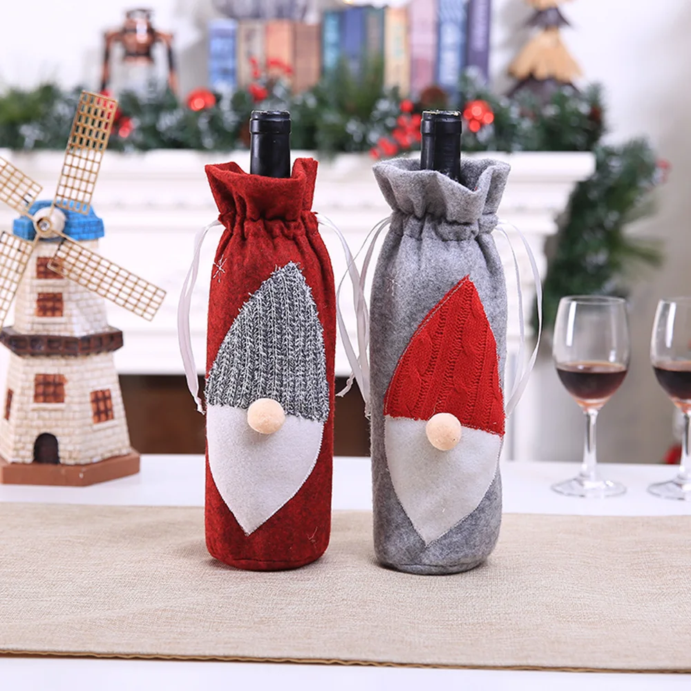 Все виды набор для красного вина рождественские украшения дома Санта-Клаус