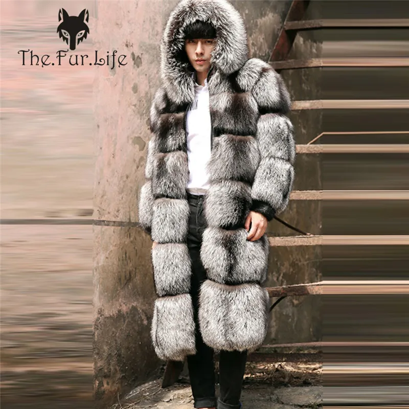 2019 Luxury Full Pelt Real Silver Fox Fur Coat For Men's Long Jackets With Hood Thick Warm Winter Fashion Style Plus Size New
2019 Luxury Full Pelt Real Silver Fox Fur Coat For Men's Long Jackets With Hood Thick Warm Winter Fashion Style Plus Size New