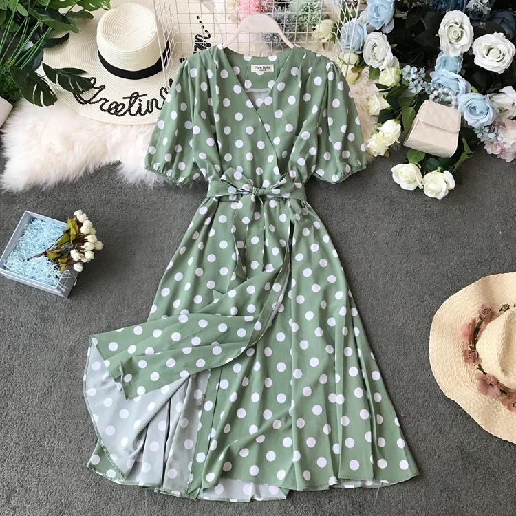 8colors Available Summer Long Dress 2019 New Casual Slim Straps Dot V-neck Dress Female Chiffon Plus Size Red Boho Dress
8colors Available Summer Long Dress 2019 New Casual Slim Straps Dot V-neck Dress Female Chiffon Plus Size Red Boho Dress