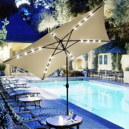 10 Ft.X6.5 Ft. Solar Outdoor Patio Umbrella Tilt Rectangle
10 Ft.X6.5 Ft. Solar Outdoor Patio Umbrella Tilt Rectangle