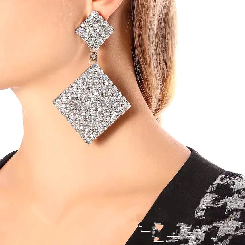 Stunning Rhinestone Square Drop Dangle Earrings for Women Fashion Jewelry Maxi Wedding Bridal Statement Earrings Accessories
Stunning Rhinestone Square Drop Dangle Earrings for Women Fashion Jewelry Maxi Wedding Bridal Statement Earrings Accessories
