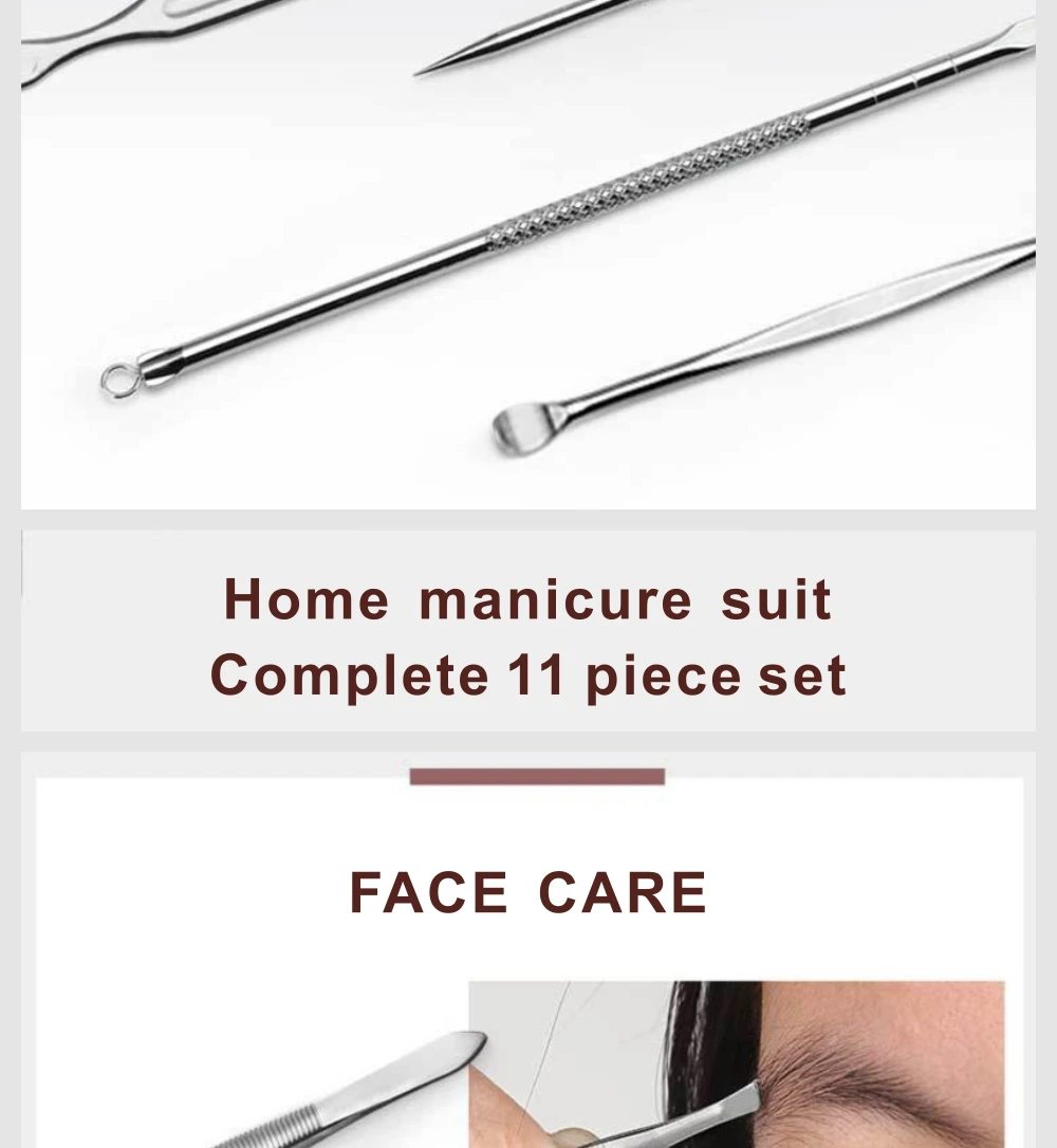 13 Piece Manicure Profeesional Tool Pedicure Sets Steel Nail Clipper Trimming Scissor Cuticle Polished File Kit 13 Piece Manicure Profeesional Tool Pedicure Sets Steel Nail Clipper Trimming Scissor Cuticle Polished File Kit