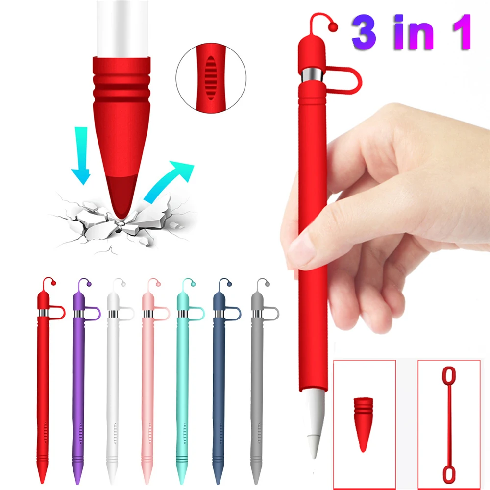 3 in 1 Soft Silicone Compatible For Apple Pencil Case Compatible For iPad Tablet Touch Pen Stylus Protective Sleeve Cover
3 in 1 Soft Silicone Compatible For Apple Pencil Case Compatible For iPad Tablet Touch Pen Stylus Protective Sleeve Cover
