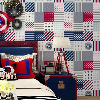 beibehang British lattice Wallpaper Roll Stars red blue vertical stripes Wall Paper Home Decor home improvement grid wall papers
beibehang British lattice Wallpaper Roll Stars red blue vertical stripes Wall Paper Home Decor home improvement grid wall papers